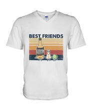 Tequila Salt Lime best Friends V-Neck T-Shirt tile