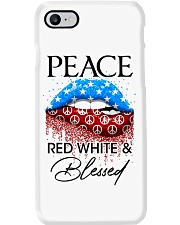 Red White and Blessed Phone Case tile
