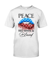 Red White and Blessed Classic T-Shirt front