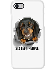 Dachshund Six feet people Phone Case tile