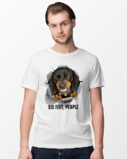 Dachshund Six feet people Classic T-Shirt lifestyle-mens-crewneck-front-15