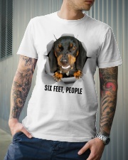 Dachshund Six feet people Classic T-Shirt lifestyle-mens-crewneck-front-6