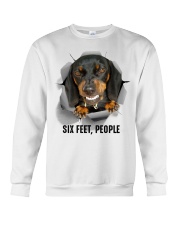 Dachshund Six feet people Crewneck Sweatshirt tile