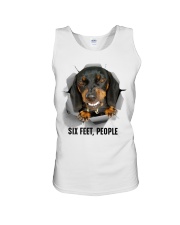Dachshund Six feet people Unisex Tank tile