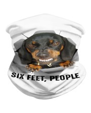 Dachshund Six feet people Neck Gaiter tile