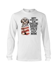 Shihtzu Happy father day to amazing daddy Long Sleeve Tee tile