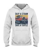 Skip a straw Save a turtle Hooded Sweatshirt tile