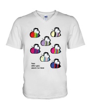 Bee Who You Want To Bee V-Neck T-Shirt tile