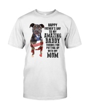 Pitbull Happy father day to amazing daddy Premium Fit Mens Tee tile