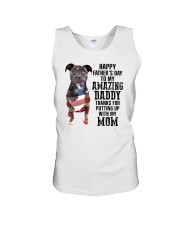Pitbull Happy father day to amazing daddy Unisex Tank tile