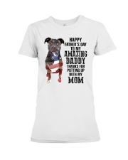 Pitbull Happy father day to amazing daddy Premium Fit Ladies Tee tile