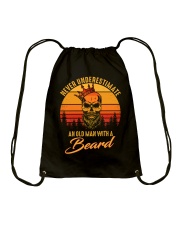 Beard Never Underestimate An Old Man Sunset Drawstring Bag tile
