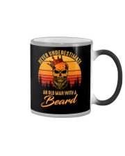 Beard Never Underestimate An Old Man Sunset Color Changing Mug tile