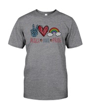 Peace Love Pride Classic T-Shirt front