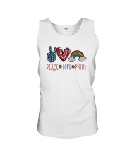 Peace Love Pride Unisex Tank tile