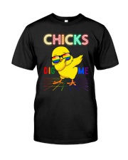 Chicks Dig Me Funny LGBT Pride Gift Premium Fit Mens Tee tile