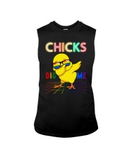 Chicks Dig Me Funny LGBT Pride Gift Sleeveless Tee tile