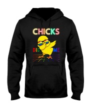 Chicks Dig Me Funny LGBT Pride Gift Hooded Sweatshirt tile