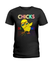 Chicks Dig Me Funny LGBT Pride Gift Ladies T-Shirt tile
