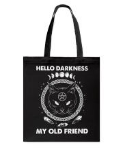 Cat Hello Darkness My Old Friend Tote Bag tile