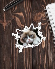 grumpy cat breaking glass Sticker - Single (Vertical) aos-sticker-single-vertical-lifestyle-front-05