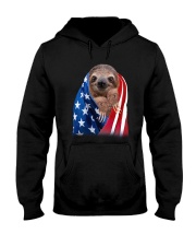 Sloth American Flag Hooded Sweatshirt tile