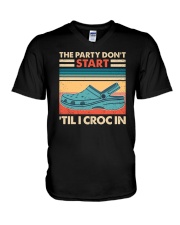 Crocs The Party Don't Start 'Til I Croc In V-Neck T-Shirt tile
