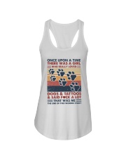 Once Upon A Time Girl Loved Dogs and Tattoos Ladies Flowy Tank tile