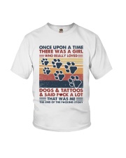 Once Upon A Time Girl Loved Dogs and Tattoos Youth T-Shirt tile