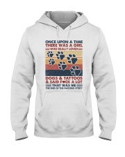 Once Upon A Time Girl Loved Dogs and Tattoos Hooded Sweatshirt tile