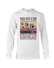 Once Upon A Time Girl Loved Dogs and Tattoos Long Sleeve Tee tile