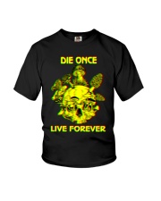 Die once Live forever mushroom Youth T-Shirt tile