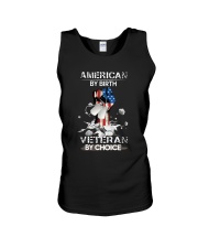 American By Birth Veteren By Choice Unisex Tank tile