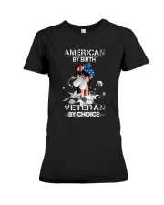 American By Birth Veteren By Choice Premium Fit Ladies Tee tile