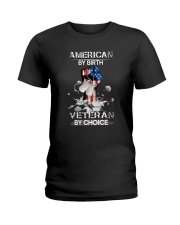 American By Birth Veteren By Choice Ladies T-Shirt tile