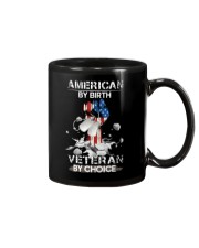 American By Birth Veteren By Choice Mug tile