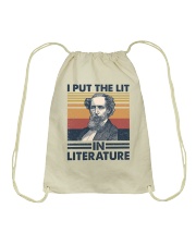 I Put The Lit In Literature Charles Dickens Drawstring Bag tile