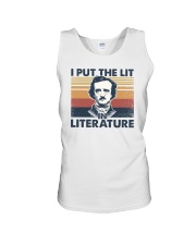I Put The Lit In Literature Unisex Tank tile