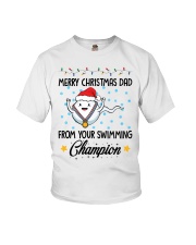 Merry christmas dad from your swimming champion Youth T-Shirt tile