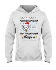 Merry christmas dad from your swimming champion Hooded Sweatshirt tile