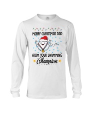 Merry christmas dad from your swimming champion Long Sleeve Tee tile