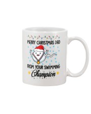 Merry christmas dad from your swimming champion Mug front