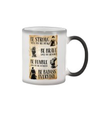 Samurai Be Strong Be Brave Be Humble Be Badass Color Changing Mug tile