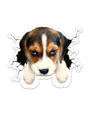 Funny beagle breaking glass Sticker - Single (Vertical) front