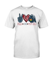 LGBTQ Peace Love Hugs Classic T-Shirt front