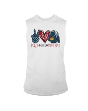 LGBTQ Peace Love Hugs Sleeveless Tee tile