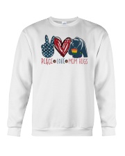 LGBTQ Peace Love Hugs Crewneck Sweatshirt tile