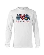 LGBTQ Peace Love Hugs Long Sleeve Tee tile