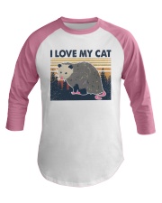I love my cat Baseball Tee tile
