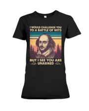I Would Challenge You To a Battle of Wits Premium Fit Ladies Tee tile